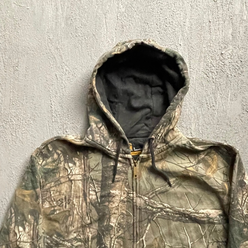 Vintage Realtree Camo Full Zip Hoodie Men Large Green Y2K Carhartt